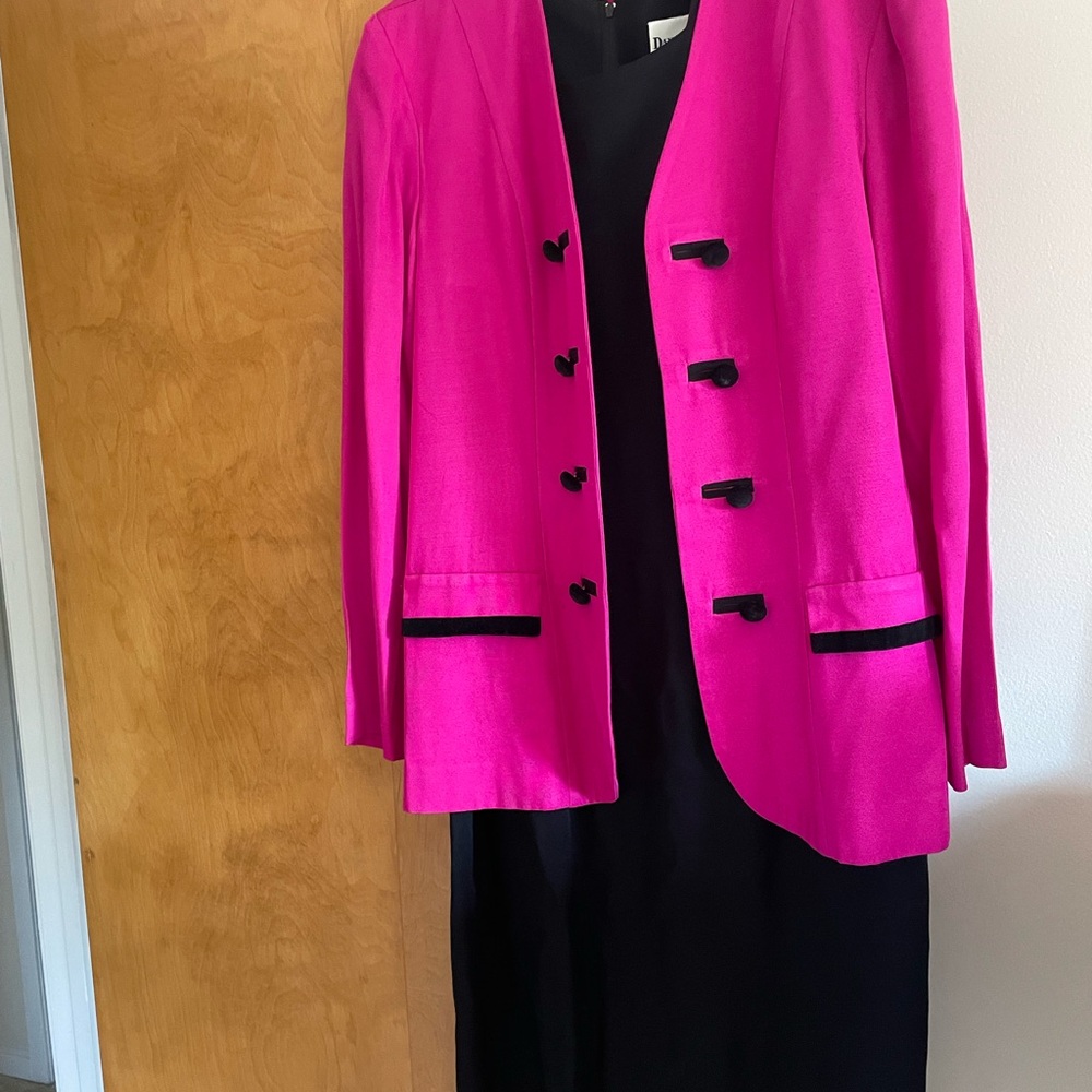 Danny & Nicole Fuchsia Blazer with Black Details